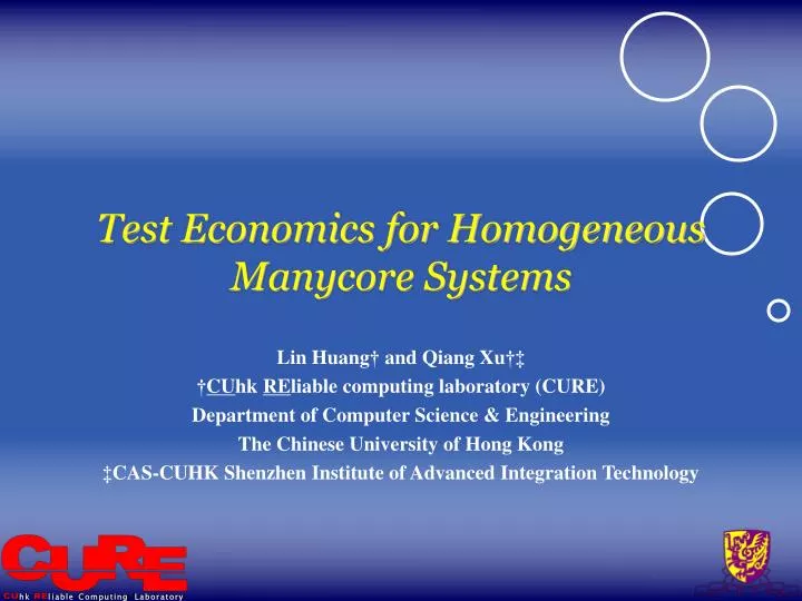 test economics for homogeneous manycore systems