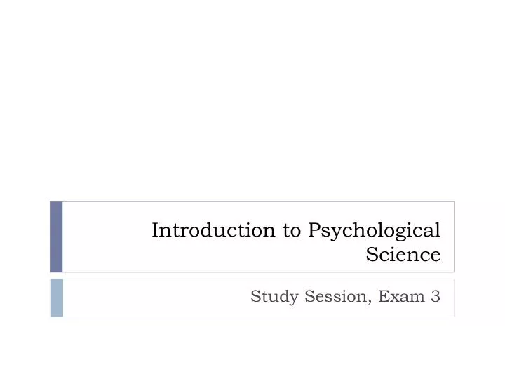 introduction to psychological science