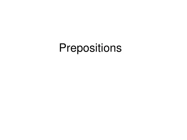 prepositions