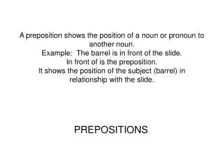 PREPOSITIONS