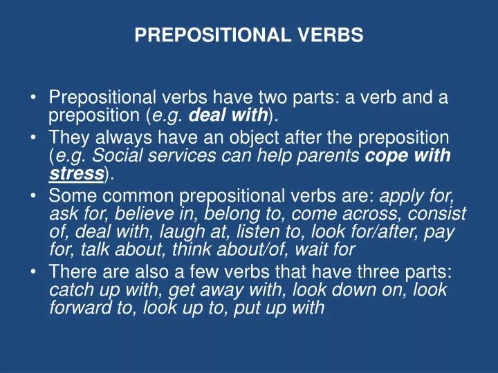 prepositional verbs
