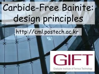 Carbide-Free Bainite: design principles