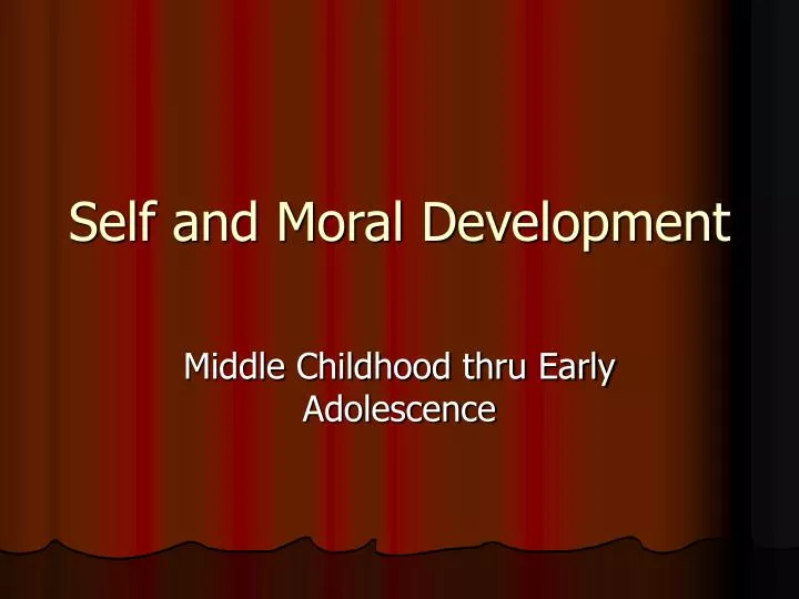 self and moral development