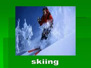 skiing