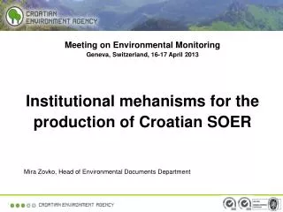 Meeting on Environmental Monitoring Geneva, Switzerland, 16-17 April 2013