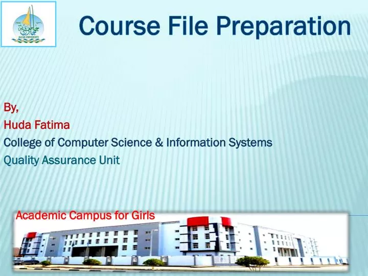 by huda fatima college of computer science information systems quality assurance unit