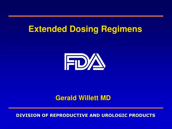 extended dosing regimens