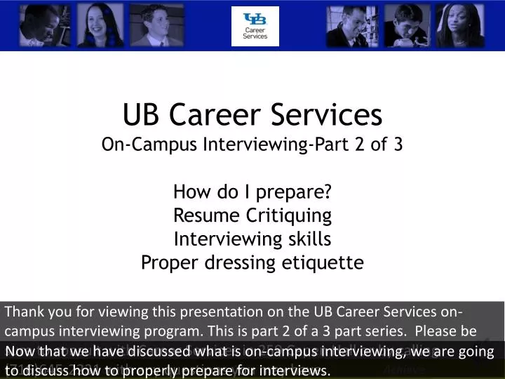 ub career services on campus interviewing part 2 of 3