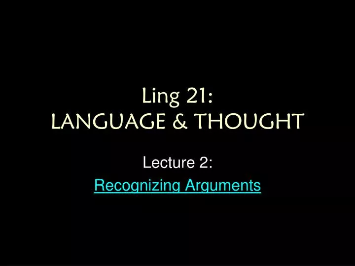 ling 21 language thought