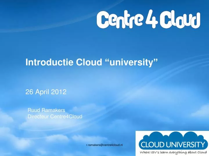 introductie cloud university
