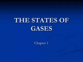 THE STATES OF GASES