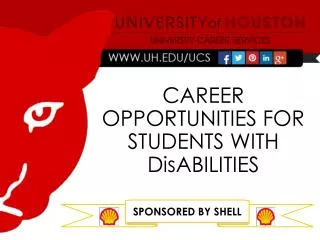 CAREER OPPORTUNITIES FOR STUDENTS WITH DisABILITIES