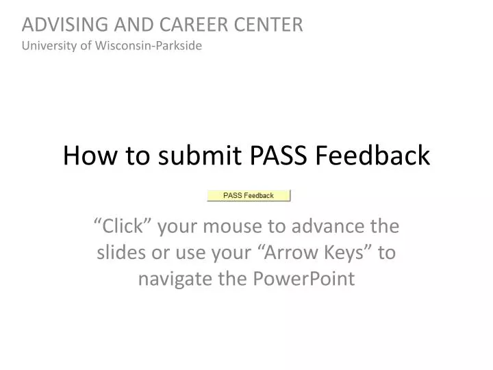 how to submit pass feedback