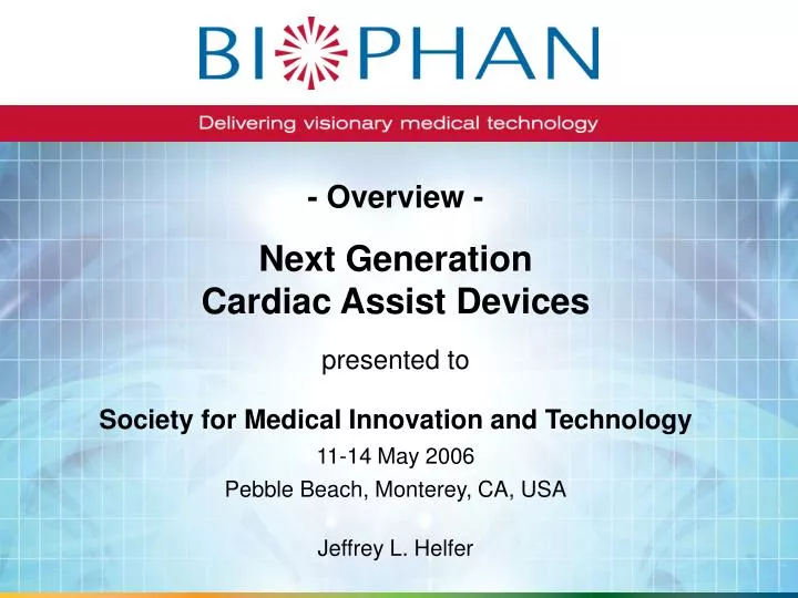 next generation cardiac assist devices