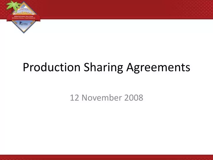 production sharing agreements