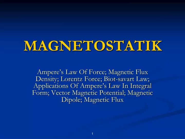 magnetostatik