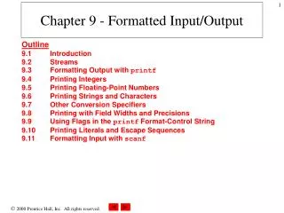 chapter 9 formatted input output