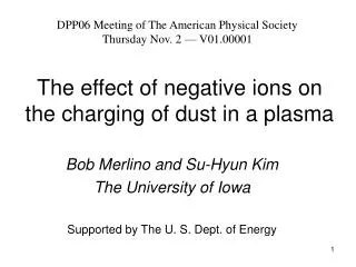 The effect of negative ions on the charging of dust in a plasma