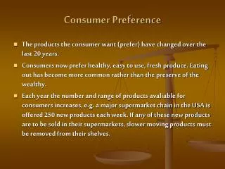 Consumer Preference