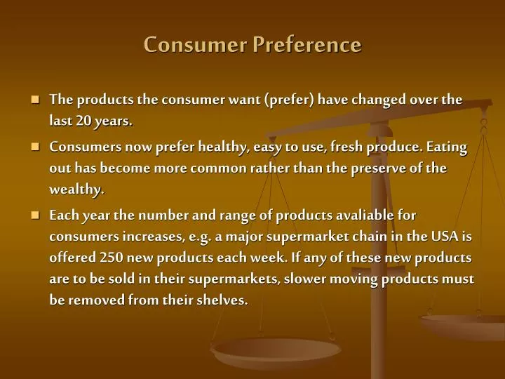 consumer preference