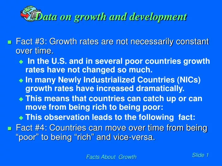 data on growth and development