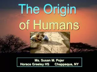 The Origin of Humans