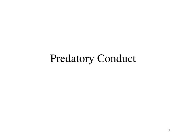 predatory conduct