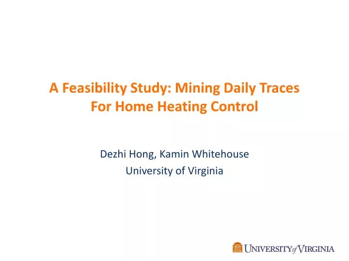 a feasibility study mining daily traces for home heating control