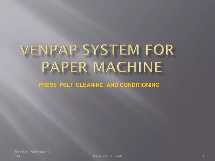 venpap system for paper machine