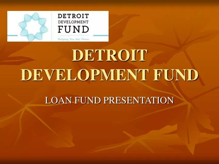 detroit development fund
