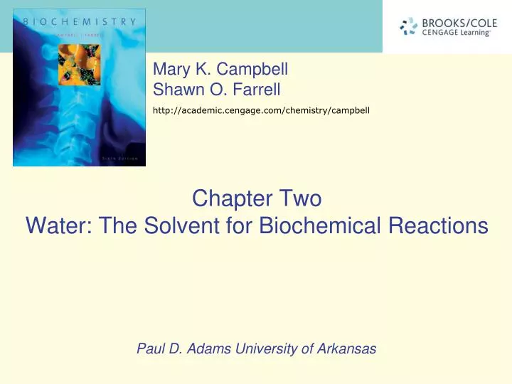 chapter two water the solvent for biochemical reactions