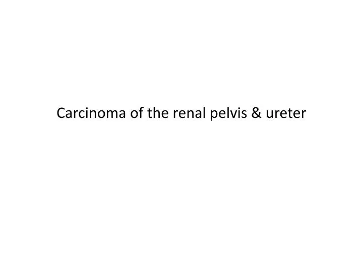 carcinoma of the renal pelvis ureter