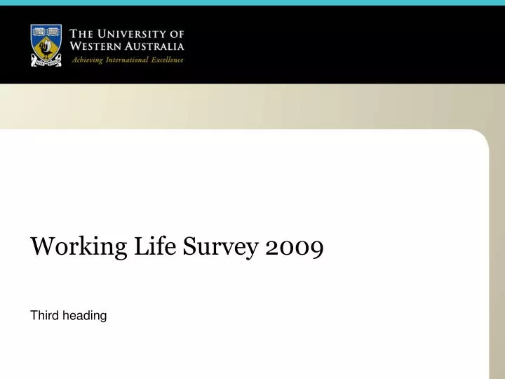 working life survey 2009