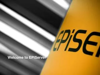 Welcome to EPiServer