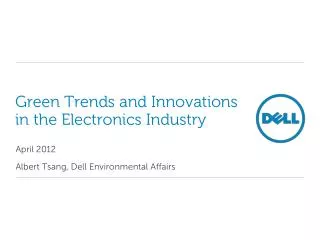 Green Trends and Innovations in the Electronics Industry