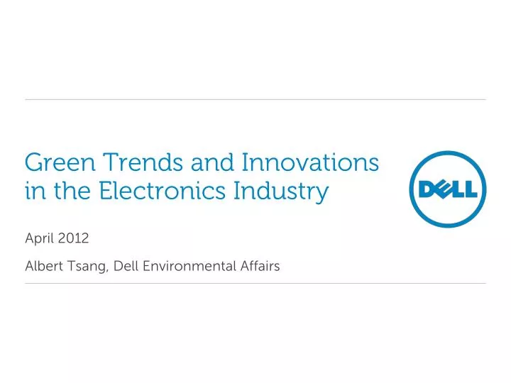 green trends and innovations in the electronics industry