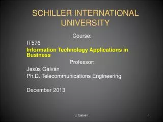 SCHILLER INTERNATIONAL UNIVERSITY