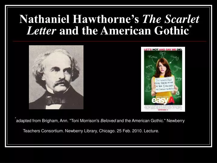 nathaniel hawthorne s the scarlet letter and the american gothic
