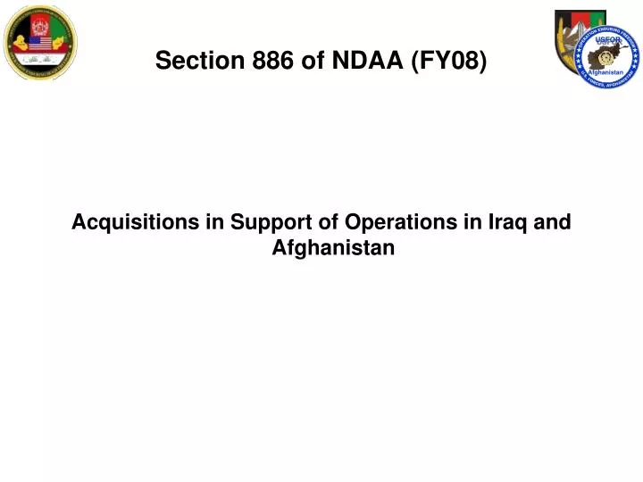 section 886 of ndaa fy08