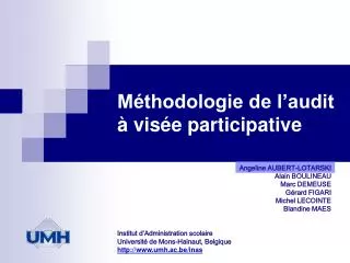 Méthodologie de l’audit à visée participative