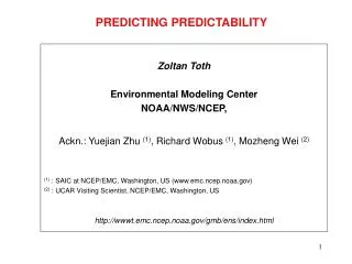 PREDICTING PREDICTABILITY