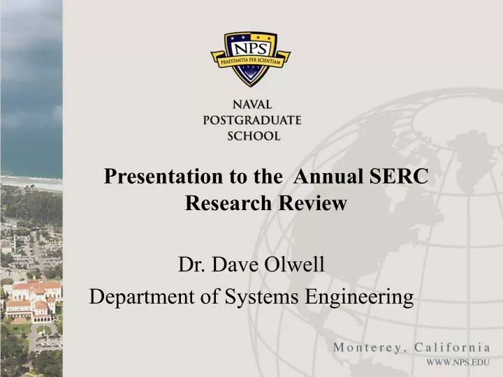 presentation to the annual serc research review