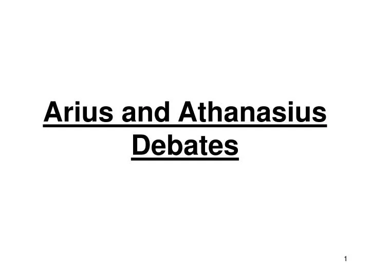 arius and athanasius debates