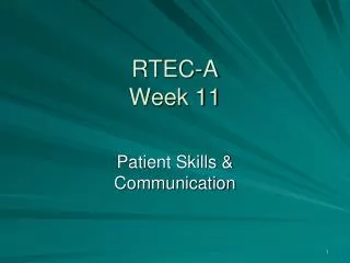 RTEC-A Week 11