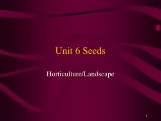 Unit 6 Seeds