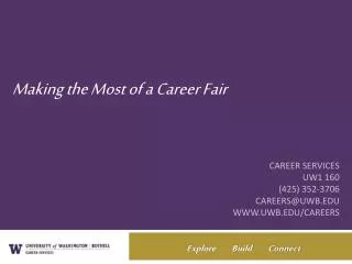 Career Services UW1 160 (425) 352-3706 careers@uwb uwb/careers