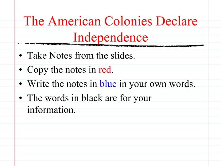 the american colonies declare independence