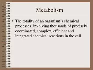 Metabolism