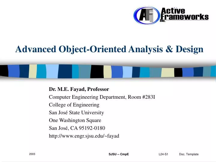 advanced object oriented analysis design