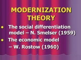 MODERNIZATION THEORY